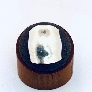 Sterling Silver Wide Cuff Ring 925 Mexico Estate Jewelry Size 9.5 Modern